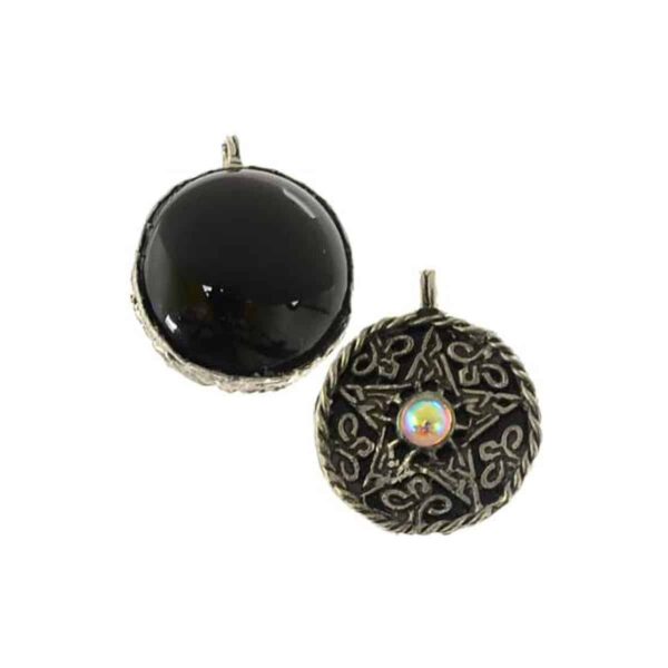 Fancy Pentagram with Black Onyx Scrying Disk