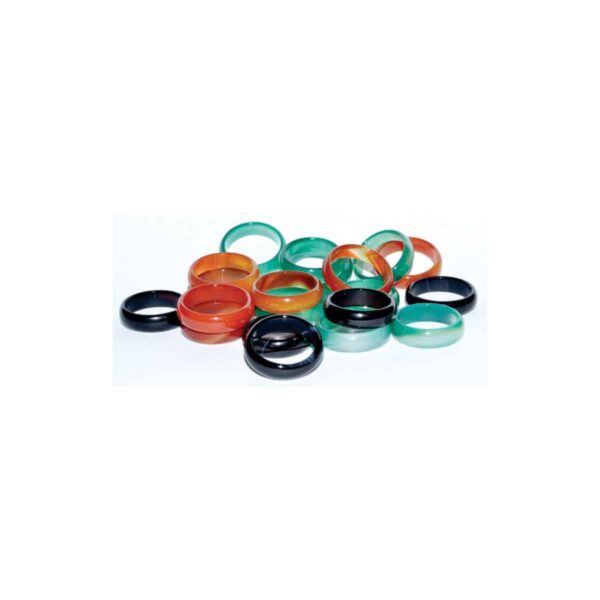 (set of 100) 6mm Rounded Agate rings