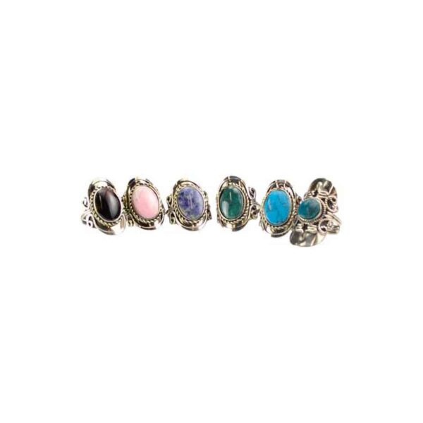 Stone adjustable ring (various)