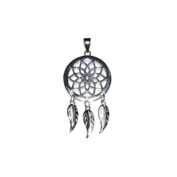 3/4" Dreamcatcher sterling pendant