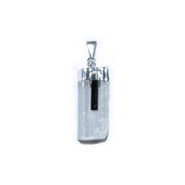 Selenite W/ Tourmaline pendant