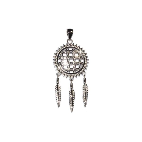 3/4" Flower of Life Dreamcatcher sterling pendant