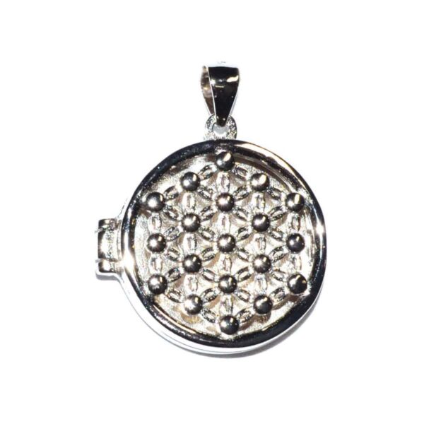 3/4" Flower of Life locket sterling pendant