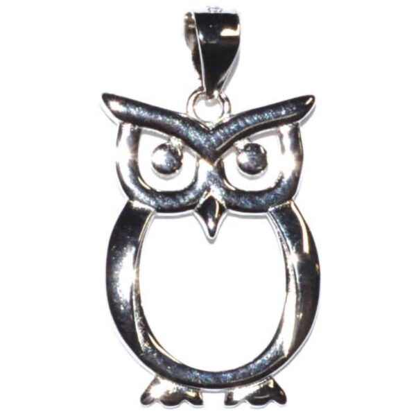 7/8" Owl sterling pendant