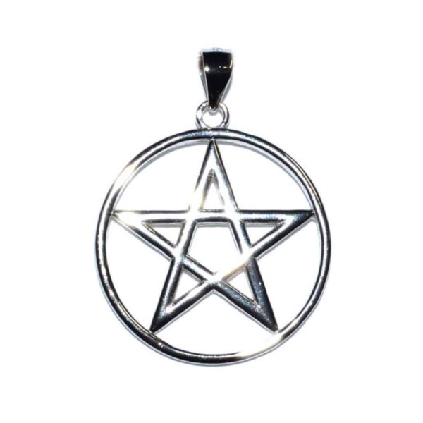 7/8" Pentagram sterling pendant
