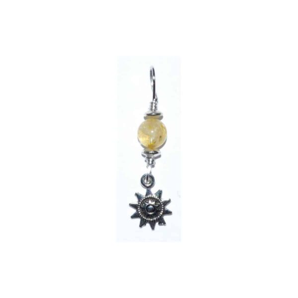 Sun pendant with citrine bead