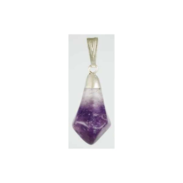 Amethyst tumbled pendant