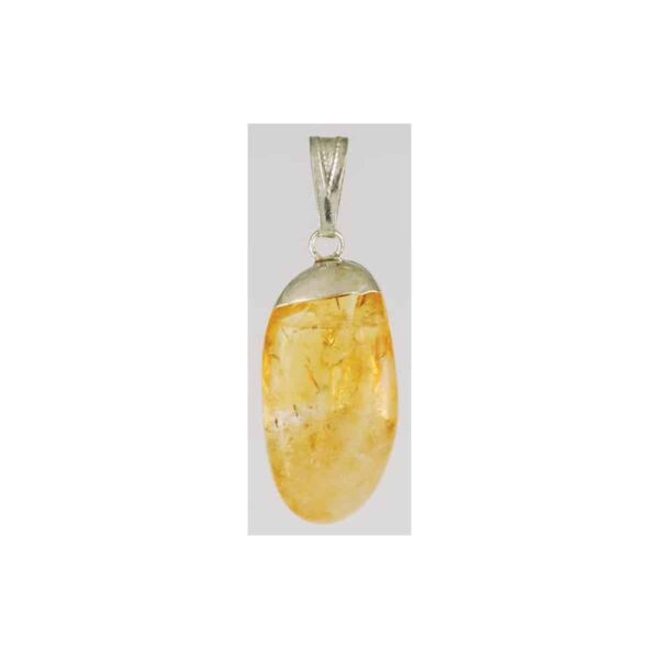 Citrine tumbled pendant