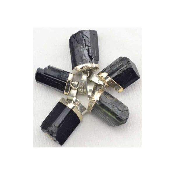 Black Tourmaline Untumbled pendant