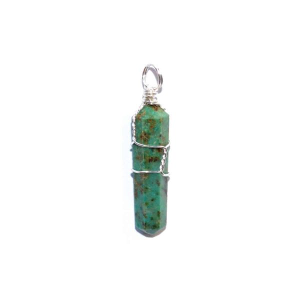 (set of 5) Chrysocolla wire wrapped point