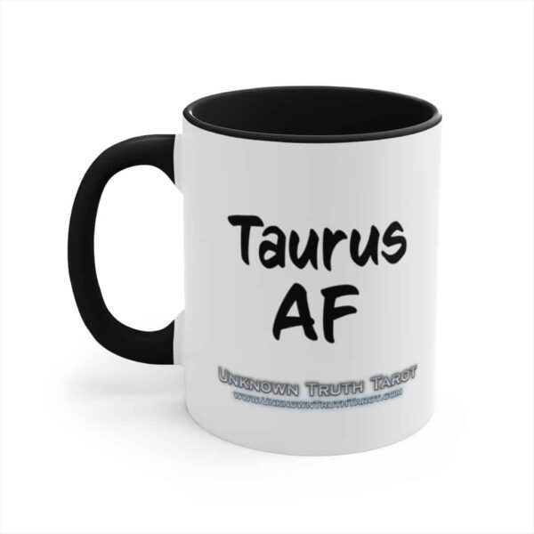 Taurus AF - Zodiac Collection - Accent Colored Ceramic Mug 11oz - Image 6