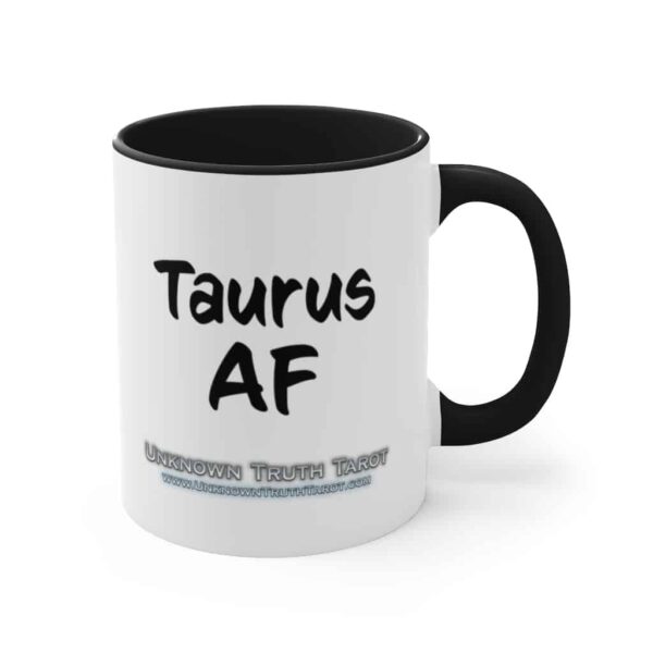 Taurus AF - Zodiac Collection - Accent Colored Ceramic Mug 11oz - Image 7