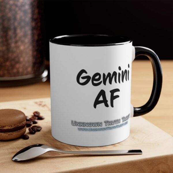 Gemini AF - Zodiac Collection - Accent Colored Ceramic Mug 11oz - Image 8