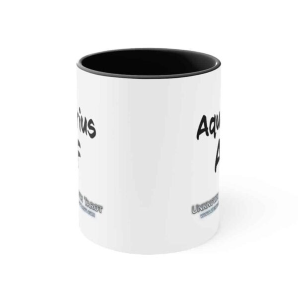 Aquarius AF - Zodiac Collection - Accent Colored Ceramic Mug 11oz - Image 5