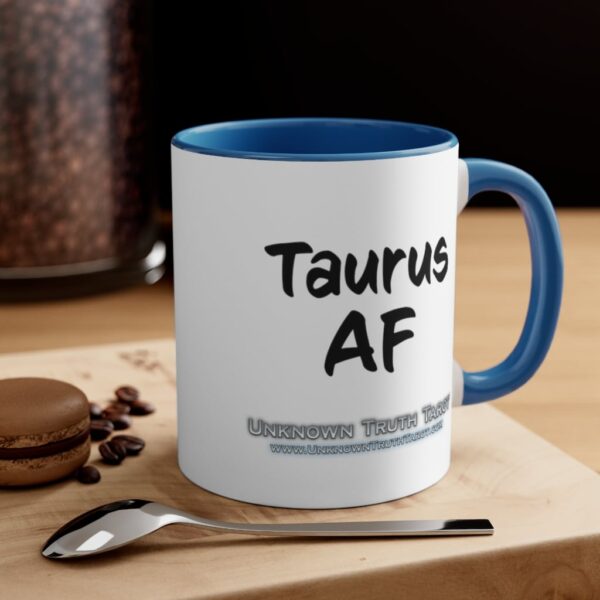 Taurus AF - Zodiac Collection - Accent Colored Ceramic Mug 11oz - Image 12