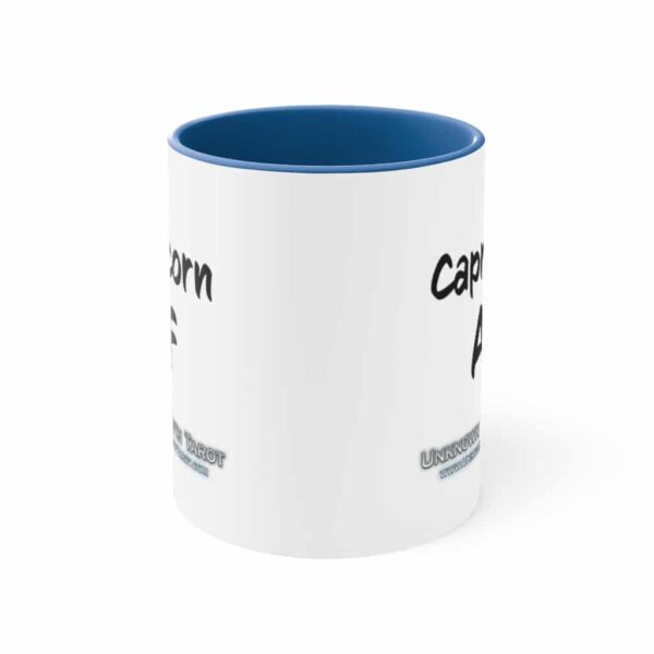 Capricorn AF - Zodiac Collection - Accent Colored Ceramic Mug 11oz - Image 2