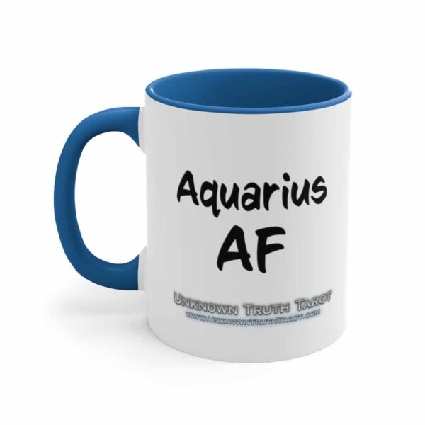 Aquarius AF - Zodiac Collection - Accent Colored Ceramic Mug 11oz