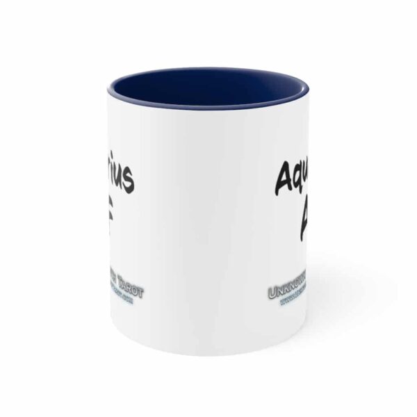Aquarius AF - Zodiac Collection - Accent Colored Ceramic Mug 11oz - Image 9