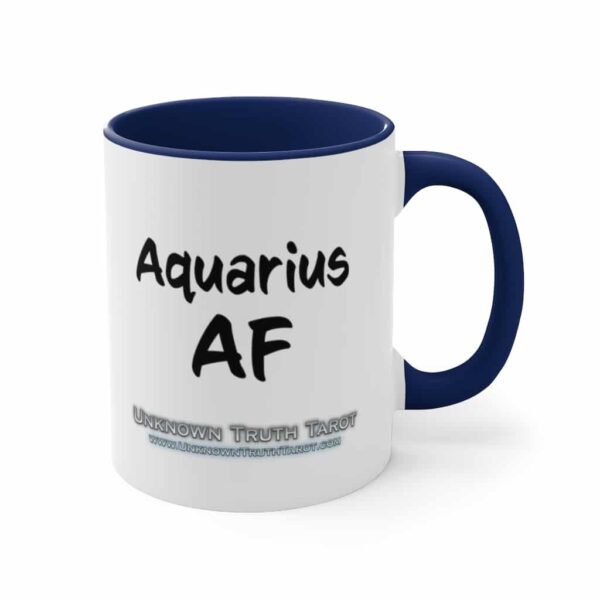 Aquarius AF - Zodiac Collection - Accent Colored Ceramic Mug 11oz - Image 11