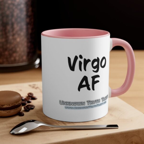 Virgo AF - Zodiac Collection - Accent Colored Ceramic Mug 11oz - Image 16