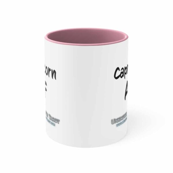 Capricorn AF - Zodiac Collection - Accent Colored Ceramic Mug 11oz - Image 13