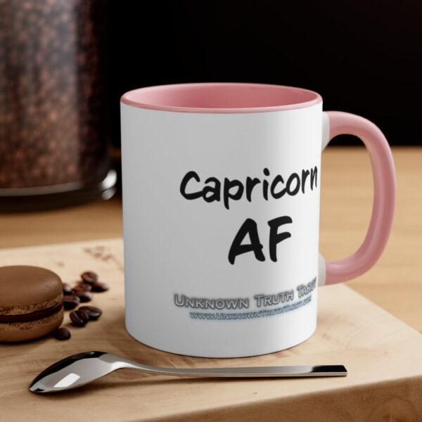 Capricorn AF - Zodiac Collection - Accent Colored Ceramic Mug 11oz - Image 16