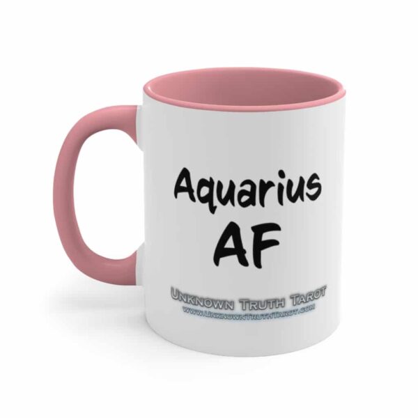 Aquarius AF - Zodiac Collection - Accent Colored Ceramic Mug 11oz - Image 14