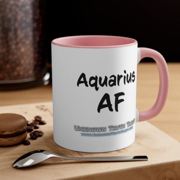 Aquarius AF - Zodiac Collection - Accent Colored Ceramic Mug 11oz - Image 16