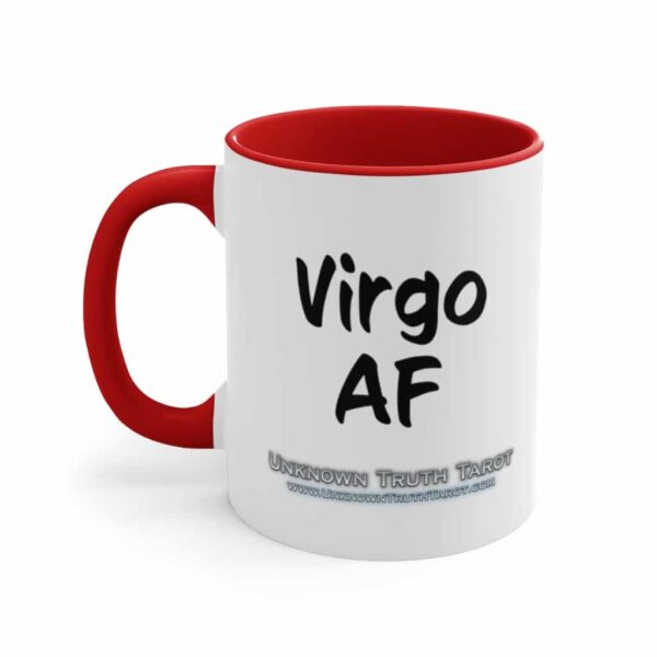 Virgo AF - Zodiac Collection - Accent Colored Ceramic Mug 11oz - Image 18