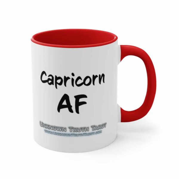 Capricorn AF - Zodiac Collection - Accent Colored Ceramic Mug 11oz - Image 19