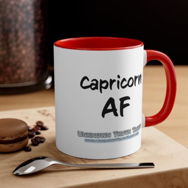 Capricorn AF - Zodiac Collection - Accent Colored Ceramic Mug 11oz - Image 20