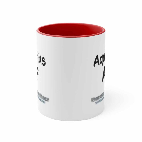 Aquarius AF - Zodiac Collection - Accent Colored Ceramic Mug 11oz - Image 17