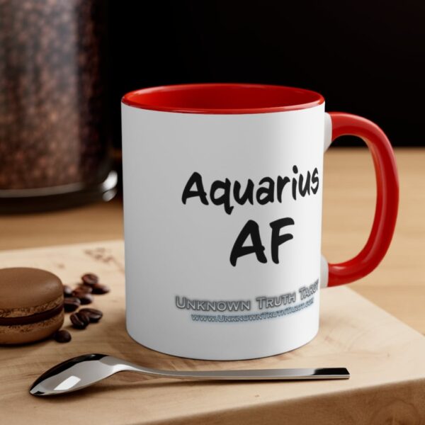Aquarius AF - Zodiac Collection - Accent Colored Ceramic Mug 11oz - Image 20