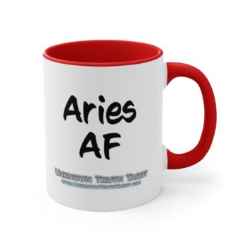 Aries AF - Zodiac Collection - Accent Colored Ceramic Mug 11oz