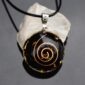 Handmade-Orgonite-Pendant-Obsidian-Natural-Crystal-Copper-Circle-Energy-Chakra-Jewelry-EMF-Protection-Orgone
