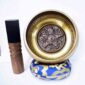 Nepal-Handmade-Meditation-Singing-Bowl-Five-Buddha-Tibetan-Bowls-with-Cushion-Leather-stick