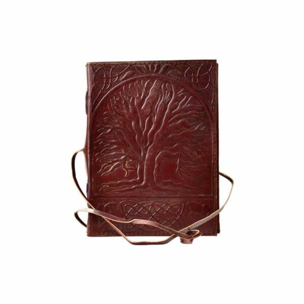 Sacred Oak Tree leather blank book w/ cord