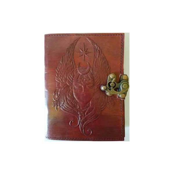 Moon Goddess leather blank book w/ latch