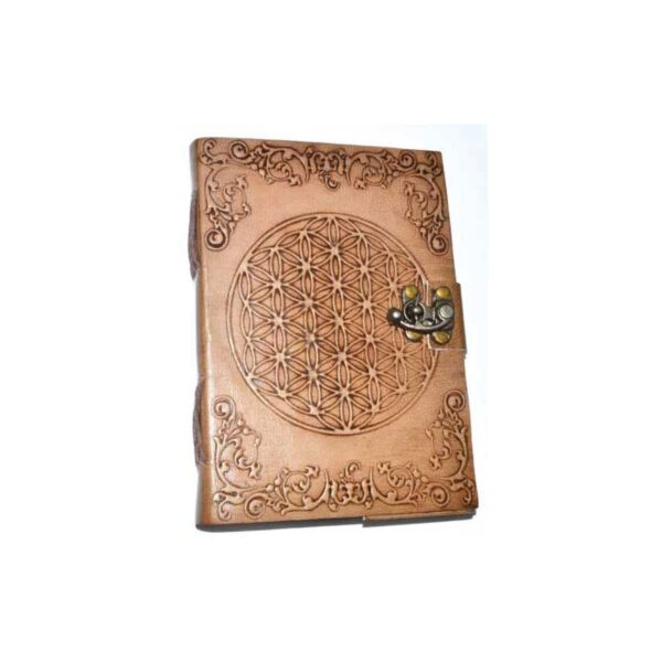 5" x 7" Flower of Life Embossed leather w/ latch