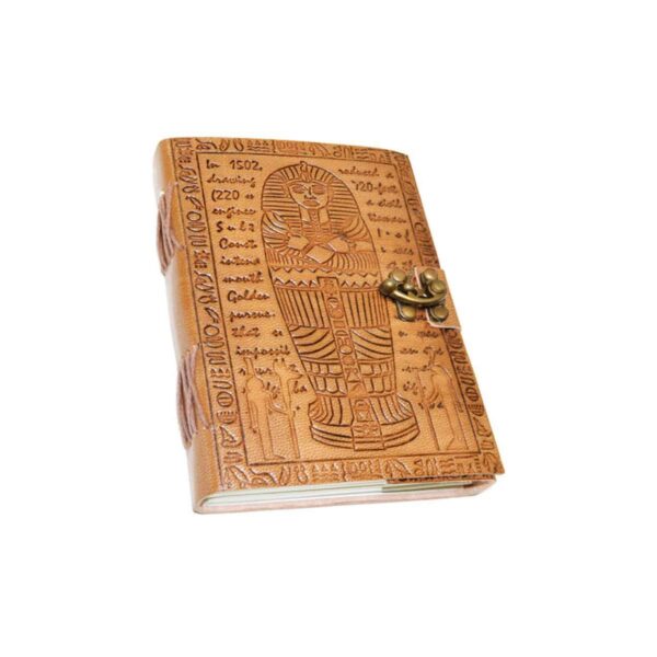 5" x 7" Egyptian Embossed leather w/ latch