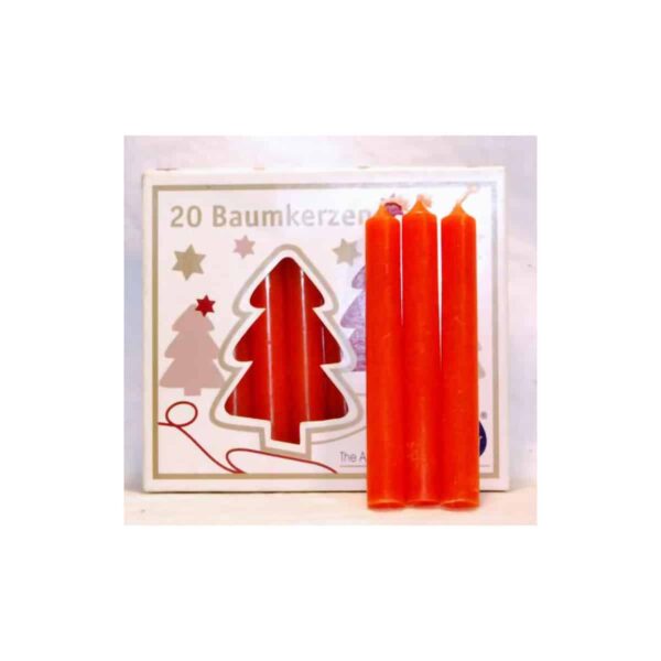 1/2" Orange Chime Candle 20 Pack