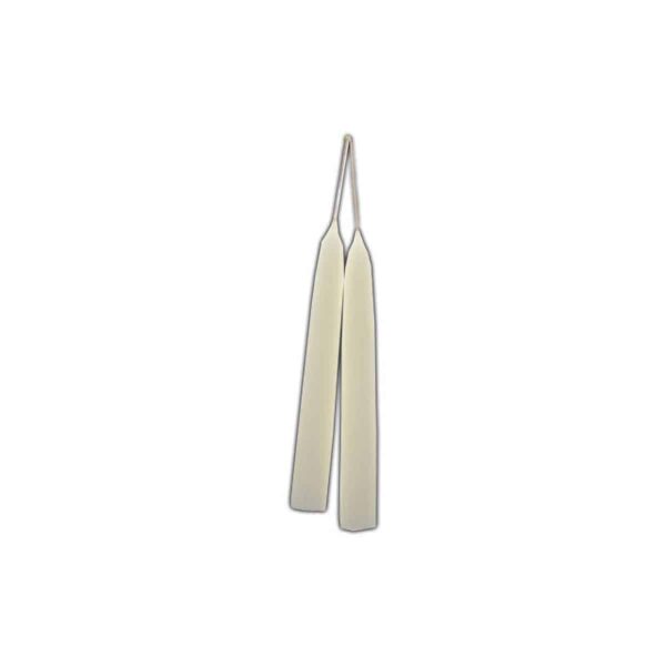 7" White Taper Pair
