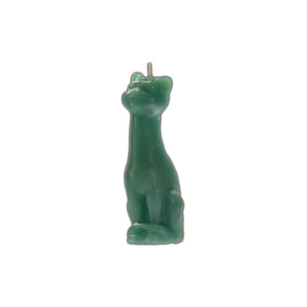 6"-7" Green Cat Candle