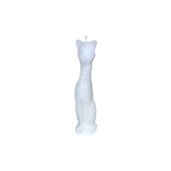 6"-7" White Cat Candle