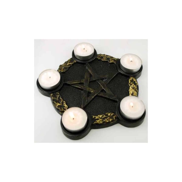 Pentagram Candle Holder Altar Plate