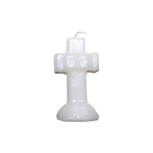 4 1/4" White Cross Candle