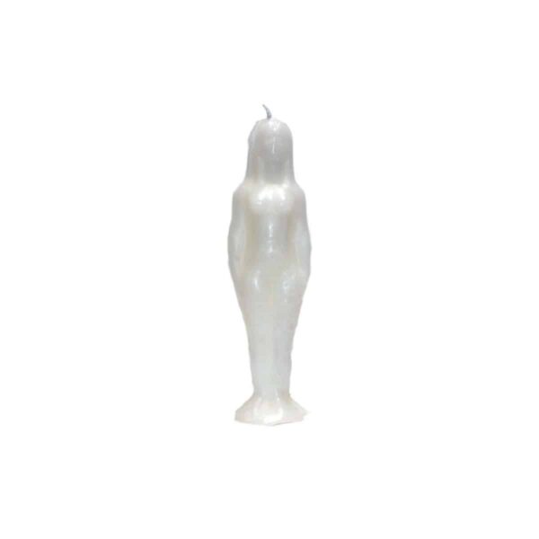 7 1/4" White Woman Candle