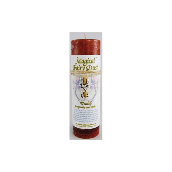 Wealth Pillar Candle with Fairy Dust Necklace