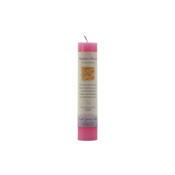 Manifest A Miracle Reiki Charged Pillar Candle