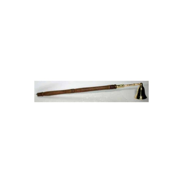 Wooden Handled Brass Snuffer